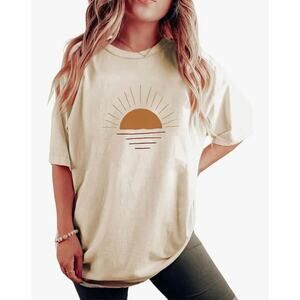 Graphic Tee Cream Sunshine Size M